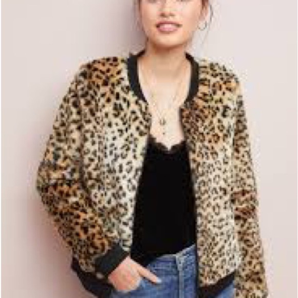 Skies are Blue Animal print silky bomber jacket size small - Picture 1 of 5